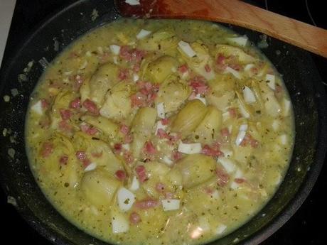 Alcachofas con jamón Alcachofas con jamón