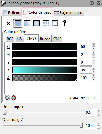 Rellenar con manchas de color en InkScape