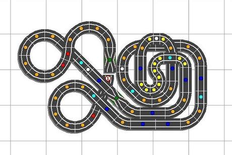 Montaje nº 9. Circuito de rally base y dos ampliaciones posibles.( Diseños 71, 72 y 73) Montaje nº 9. Circuito de rally base y dos ampliaciones posibles.( Diseños 71, 72 y 73)