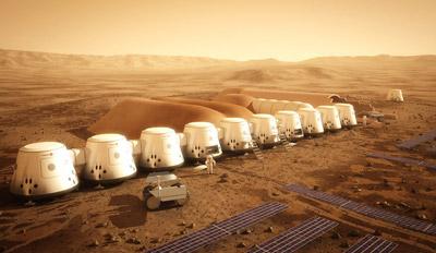 La colonia crece con varios módulos adosados Marte
