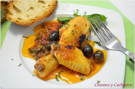 Pollo con Tomate, Albahaca y Aceitunas Pollo con Tomate, Albahaca y Aceitunas