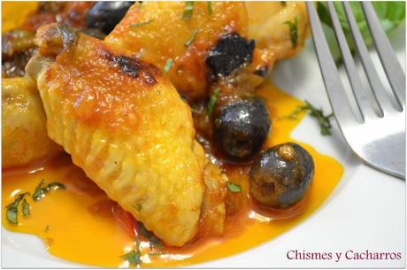 Pollo con Tomate, Albahaca y Aceitunas Pollo con Tomate, Albahaca y Aceitunas