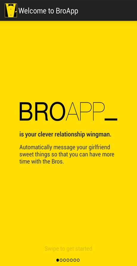 BroApp, la aplicación que ayuda a los chicos a escribir mensajes para sus novias. broapp1
