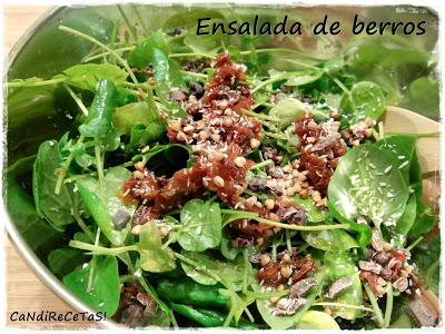 Ensalada de berros! Ideal para estas Navidades, con muchas sorpresas y sabores distintos... ;-) Ensalada de berros! Ideal para estas Navidades, con muchas sorpresas y sabores distintos... ;-)