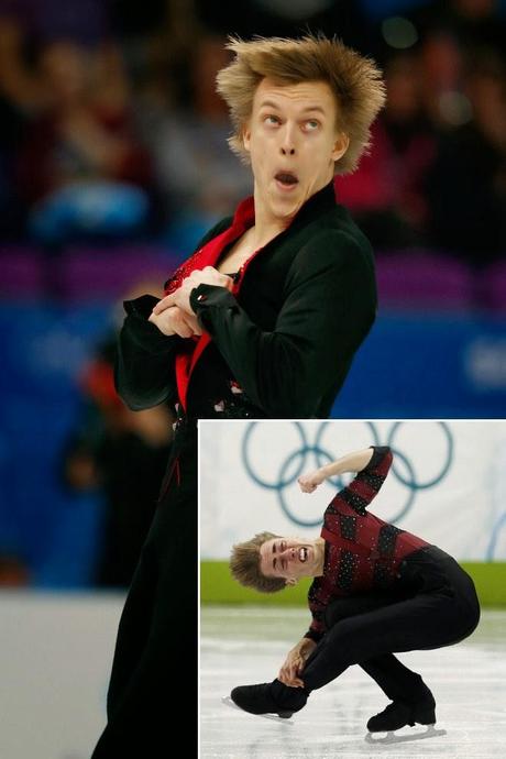 Rostros chistosos del patinaje olímpico Sochi 2014