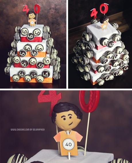 pop cakes colocados en una tarta de porexpan cakepops cake