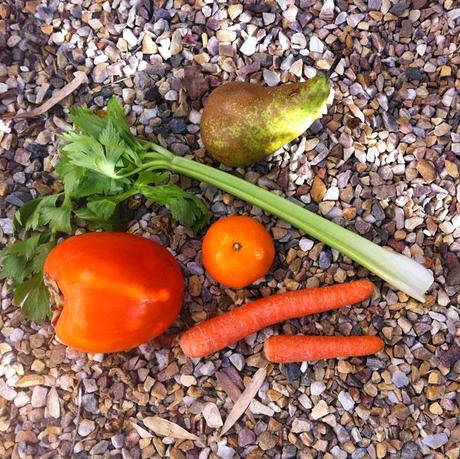 Zumo de caqui, pera, apio & zanahoria Zumo de caqui