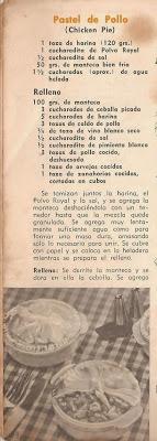 PASTEL DE POLLO PASTEL DE POLLO