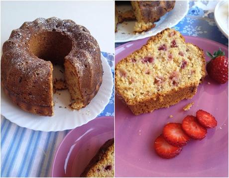 Bundt cake de fresas y chocolate blanco catsjkkhh
