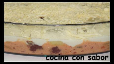 Pastel de patata con butifarra negra y setas Pastel de patata con butifarra negra y setas