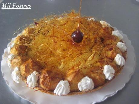 Tarta Saint Honoré con crema de naranja Tarta Saint Honoré con crema de naranja