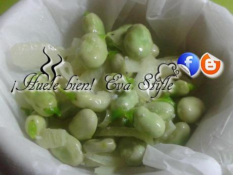 Verrine con calamares y habitas Verrine con calamares y habitas