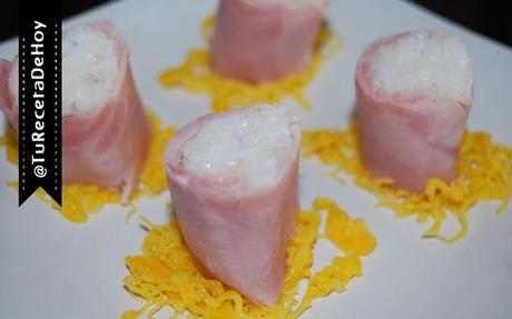 Sushi de jamón cocido - Recetas de entrantes / tapas