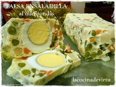 FALSA ENSALADILLA al micro http://lacocinadevirtu.blogspot.com.es/2013/12/falsa-ensaladilla-al-microondas.html
