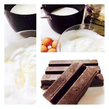 Bizcocho de leche y almíbar de uva con cubierta de chocolate la foto-1657_Fotor