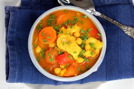 potaje de garbanzos con bacalao