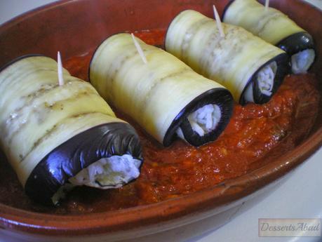 Canelones de berenjenas Canelones de berenjenas