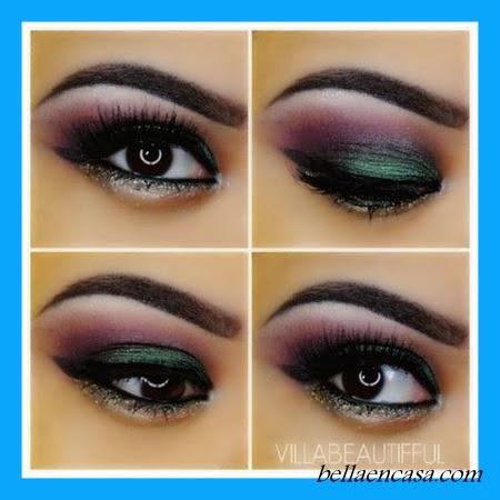 MAQUILLAJES DE OJOS  PARA FIESTA PASO A PASO