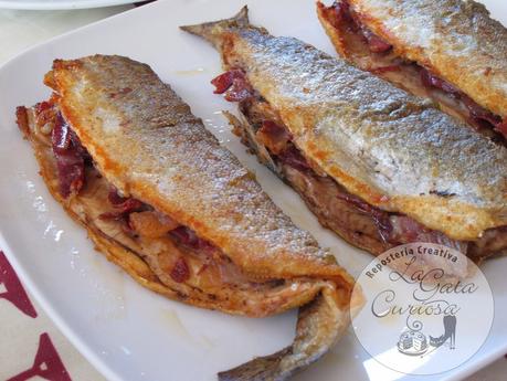TRUCHAS CON JAMON IBERICO A LA SARTEN TRUCHAS CON JAMON IBERICO A LA SARTEN