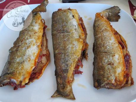 TRUCHAS CON JAMON IBERICO A LA SARTEN TRUCHAS CON JAMON IBERICO A LA SARTEN