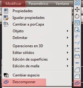 Descomponer un bloque, polilínea o región en Autocad Descomponer un bloque, polilínea o región en Autocad