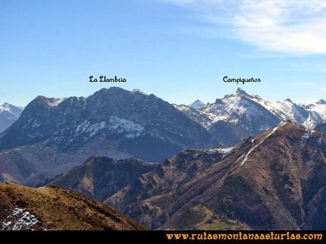 Ruta Pico Vízcares: Desde la cima del Vízcares, vista del Campiegueños y la Llambria Ruta Pico Vízcares: Desde la cima del Vízcares, vista del Campiegueños y la Llambria