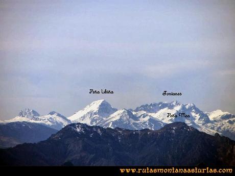 Ruta Pico Vízcares: Desde la cima del Vízcares, vista de Peña Ubiña, los Fontanes y Peña Mea Ruta Pico Vízcares: Desde la cima del Vízcares, vista de Peña Ubiña, los Fontanes y Peña Mea