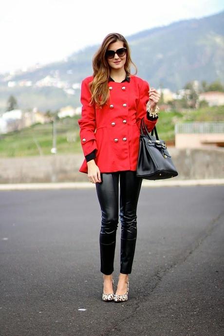 Red, leather & leopard Red, leather & leopard