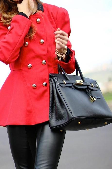 Red, leather & leopard Red, leather & leopard