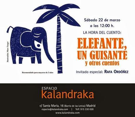 'Elefante, un guisante' de Rafa Ordóñez en el ESPACIO KALANDRAKA