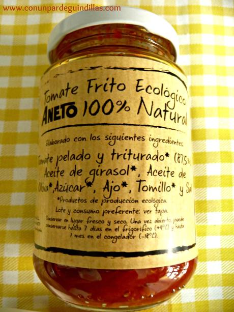 Tomate frito ecológico Aneto 100% Natural Tomate frito ecológico Aneto 100% Natural