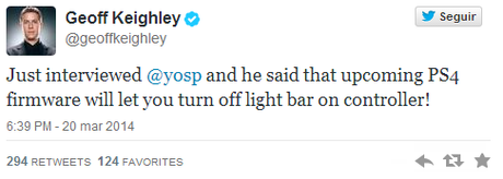 Con la próxima actualización de PlayStation 4 se podrá apagar la luz del Dualshock 4 Geoff led ps4
