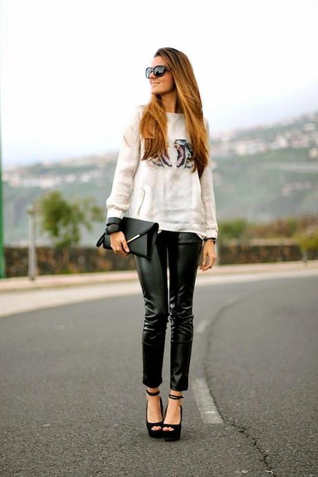 Como combinar pantalones de cuero / How to combine a leather pants Como combinar pantalones de cuero / How to combine a leather pants