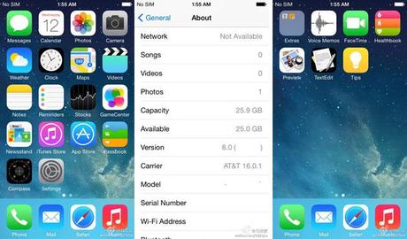 Así sería el nuevo iOS 8, según una filtración de Weibo