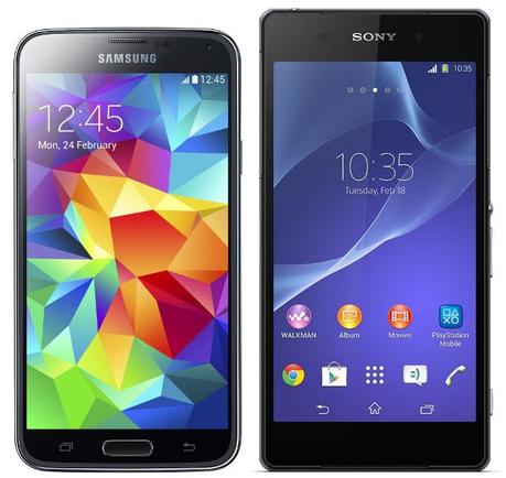 Galaxy S5 vs Sony Xperia Z2 Galaxy S5 vs Sony Xperia Z2