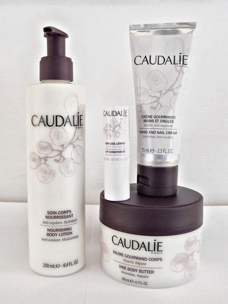 Caudalie: loción corporal, manteca corporal, bálsamo de labios y crema de manos