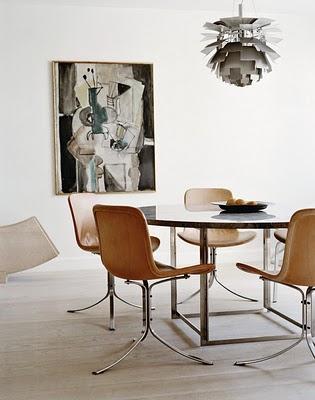 Decoración con espejos y muebles diseño de Poul Kjaerholm Decoración con espejos y muebles diseño de Poul Kjaerholm