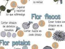 Mini tutorial flores tela