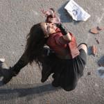 Primeros planos de Ojo de Halcón, Bruja Escarlata y Mercurio en el rodaje de Los Vengadores: La Era de Ultrón Rodaje de Los Vengadores: La Era de Ultrón