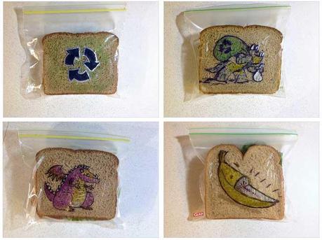 El padre que pintaba en los envoltorios de sandwiches de sus hijos san2