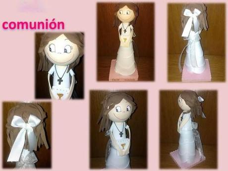 ¡Llegan las Comuniones! muñecas goma eva para comunion