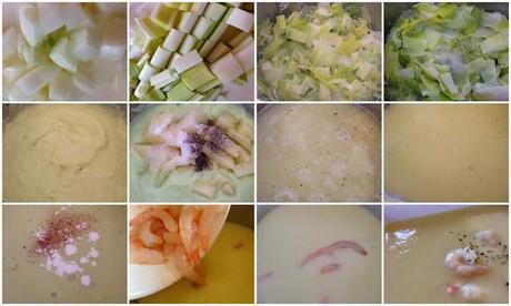 Crema de Puerros con Gamba Blanca. Crema de Puerros con Gamba Blanca.