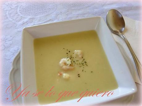 Crema de Puerros con Gamba Blanca. Crema de Puerros con Gamba Blanca.