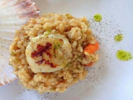 Arroz Meloso con Vieiras y Alma de Caviar Riofrío. Arroz Meloso con Vieiras y Alma de Caviar Riofrío.