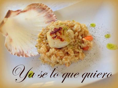 Arroz Meloso con Vieiras y Alma de Caviar Riofrío. Arroz Meloso con Vieiras y Alma de Caviar Riofrío.