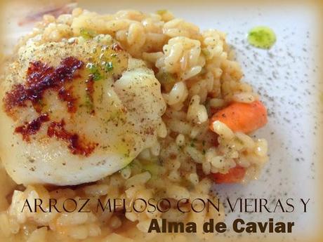 Arroz Meloso con Vieiras y Alma de Caviar Riofrío. Arroz Meloso con Vieiras y Alma de Caviar Riofrío.