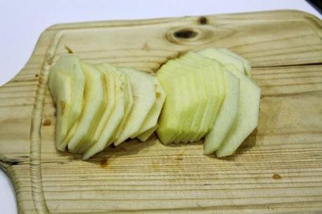 Tarta caliente de manzana con helado de vainilla Tarta caliente de manzana con helado de vainilla