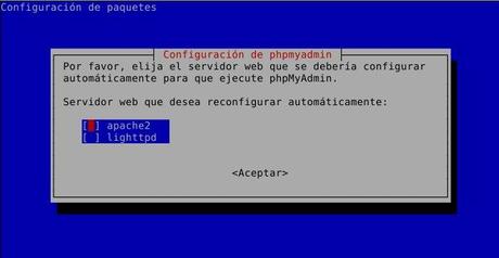 Como crear un servidor web 3, convertir Debian en un servidor phpmyadmin1