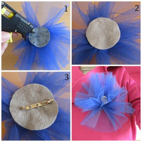 Tutorial: broche de tul / Tutorial: tulle brooch