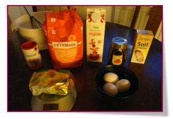 Gofres belgas de miel PabloD Gourmet - Los ingredientes - Ingredienser av belgisk våffla med honung